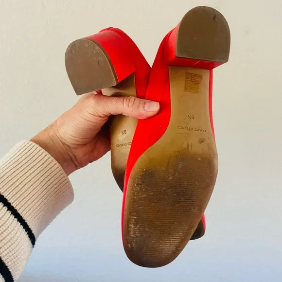 Everlane The Day Heel in Red Leather - Picture 7 of 9